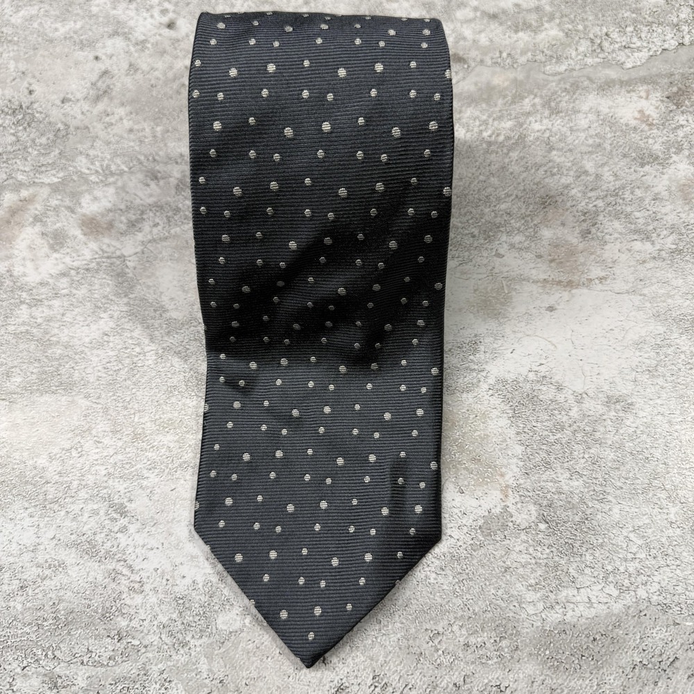 J.Crew Ludlow Tie Mens One Size Gray Polka Dot‎ Skinny Dress Necktie Formal